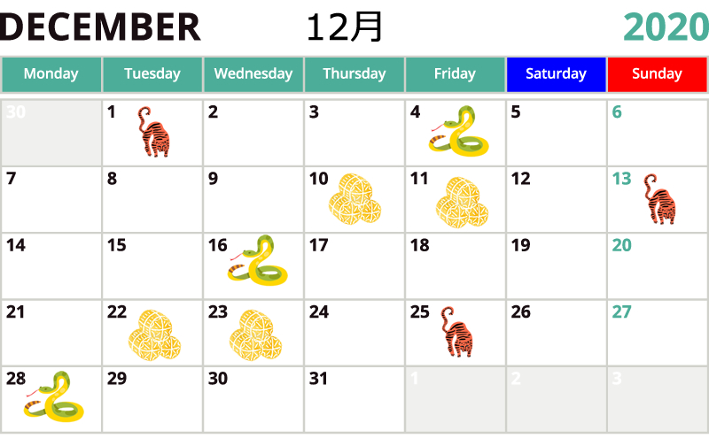 財布を使い始めるのに良い日2020年11月